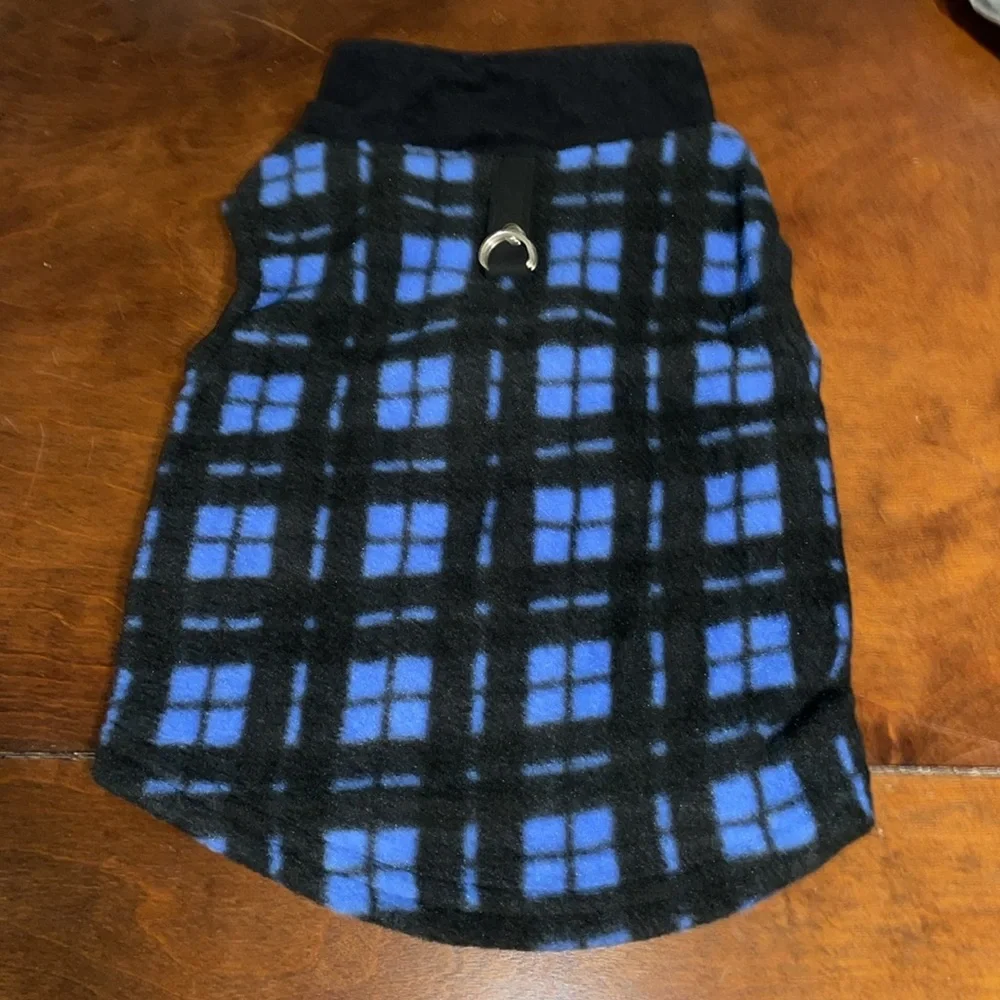 Born to Be Loved Large Dog K9 Fleece Pullover Vest Blue & Black (runs small)